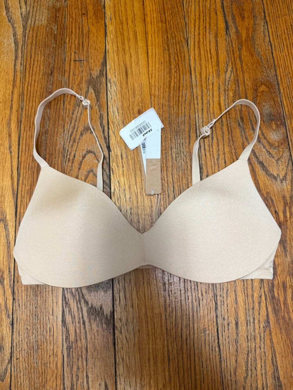 SKIMS Beige Seamless T-Shirt Bra